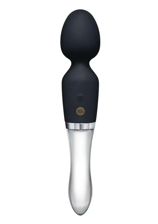 Secret Kisses Love Wand vibratore vetro silicone 10 modi