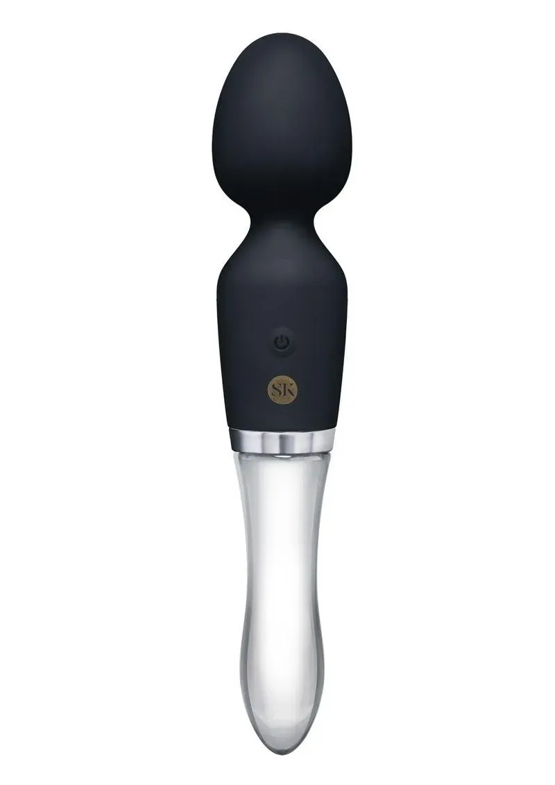 Secret Kisses Love Wand vibratore vetro silicone 10 modi