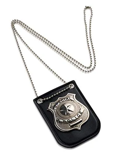 Dress Up America distintivo polizia bambino con catena e clip