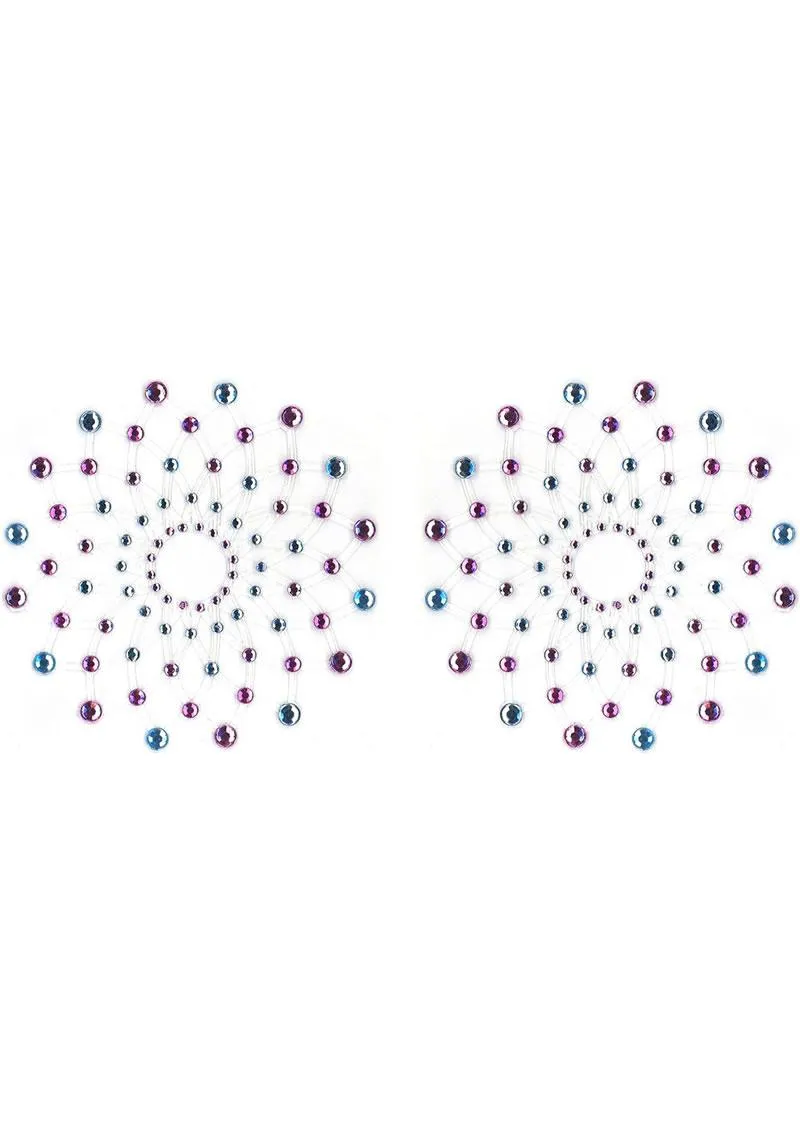 Peekaboos Crystal Mosaic pasties gioiello blu viola