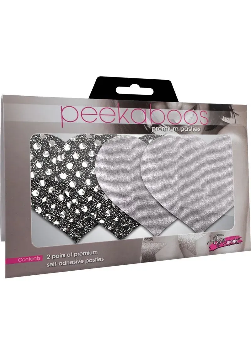 Peekaboos Dark Angel Hearts copricapezzoli cuore 2 paia adesivi