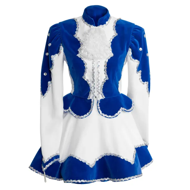 Altenburg abito guardia velluto bianco blu paillettes