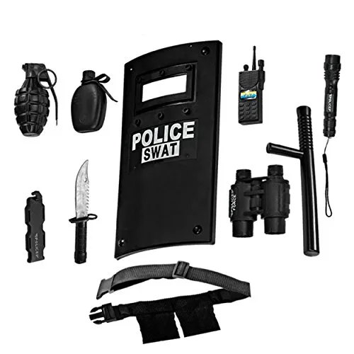 Dress Up America Polizia Set Accessori SWAT Bambino 10 Pezzi