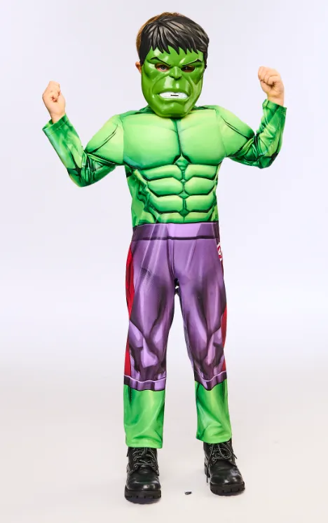 Rubies Hulk Black Line costume bambino verde muscoloso