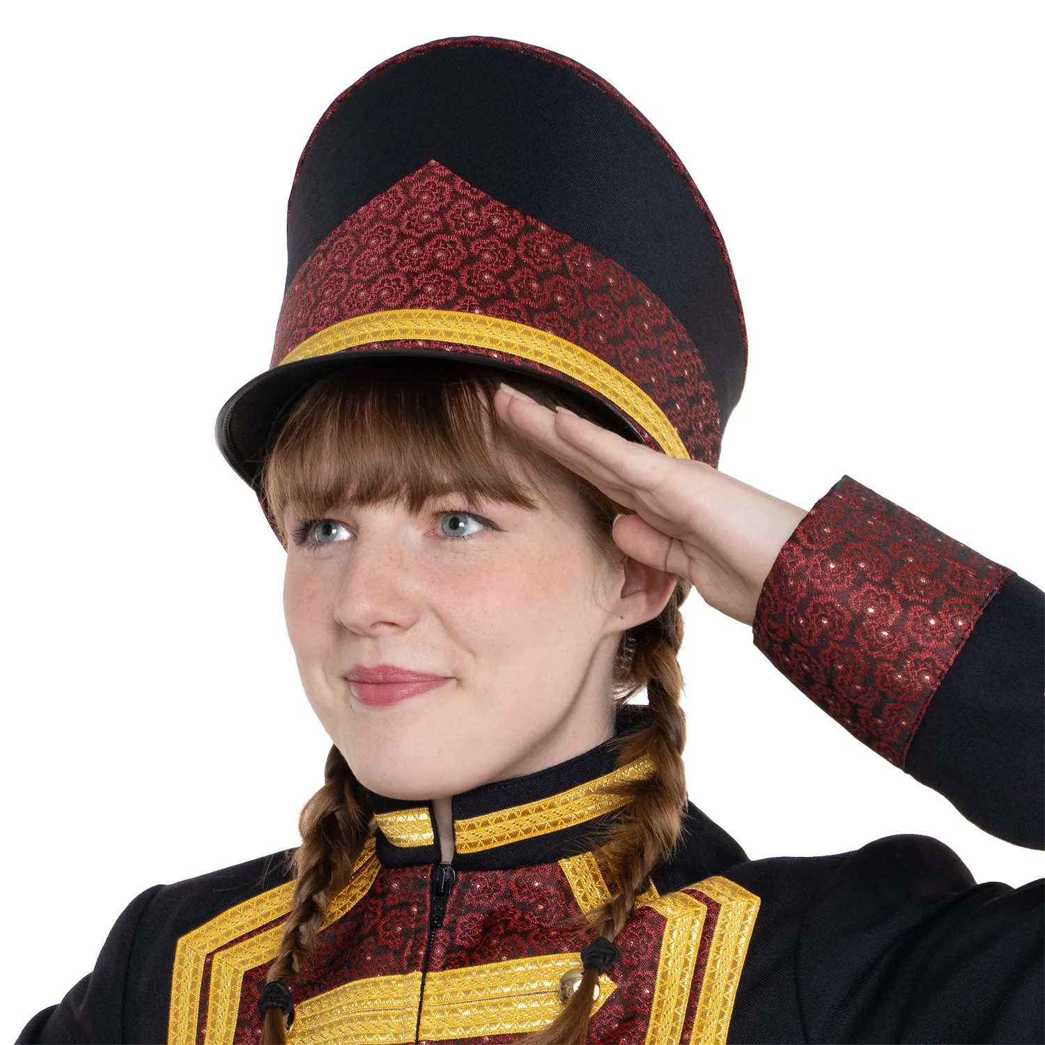 Altenburg Guardia shako nero bordeaux oro parata