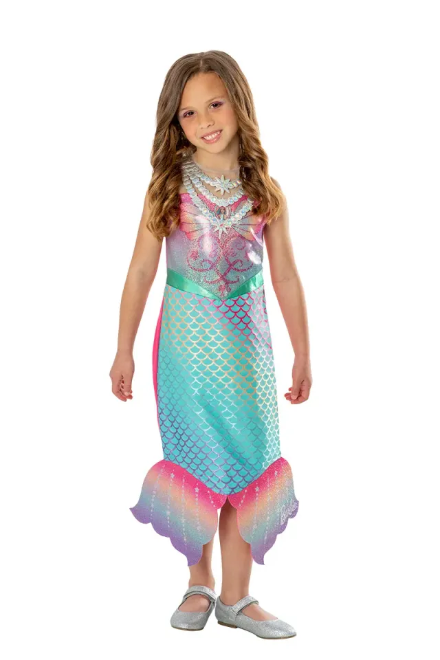 Rubies Barbie Sirena Deluxe costume bambina iridescente