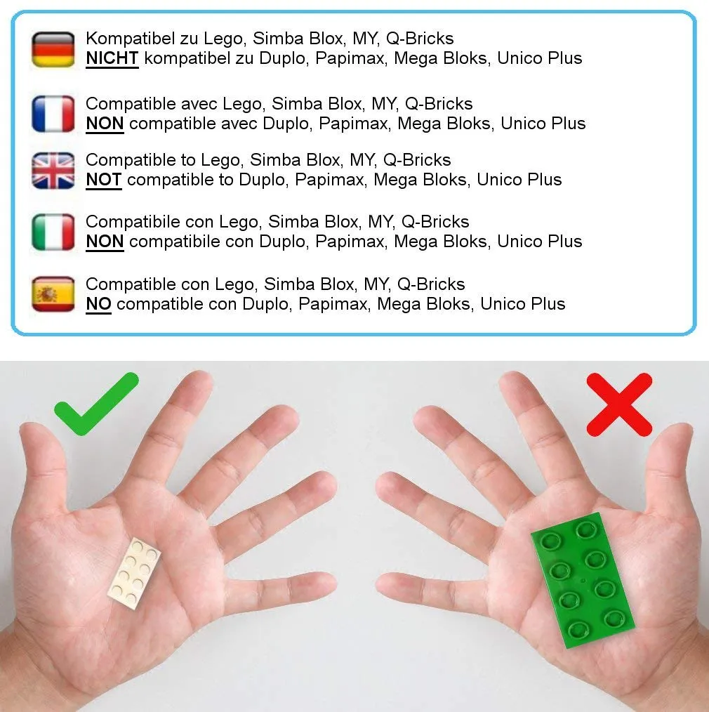 Katara 120 mattoni costruzioni 4x2 marroni compatibili