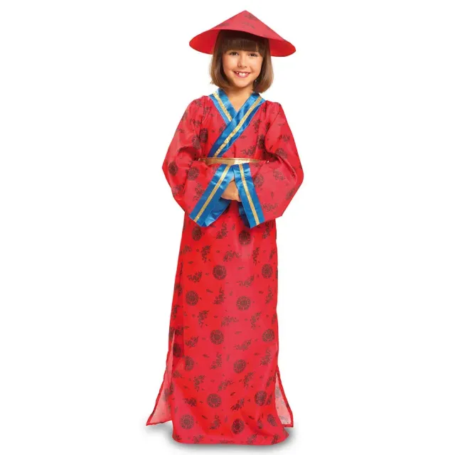 Dress Up America Cinese costume bambina tradizionale con cappello