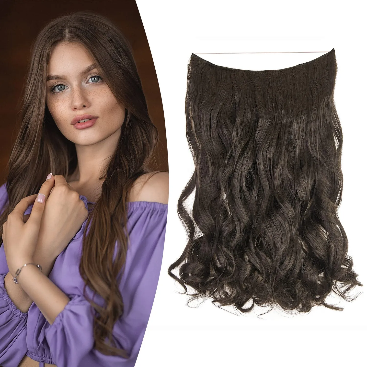 Gairyan Secret Wire extension capelli marrone dorato 45cm