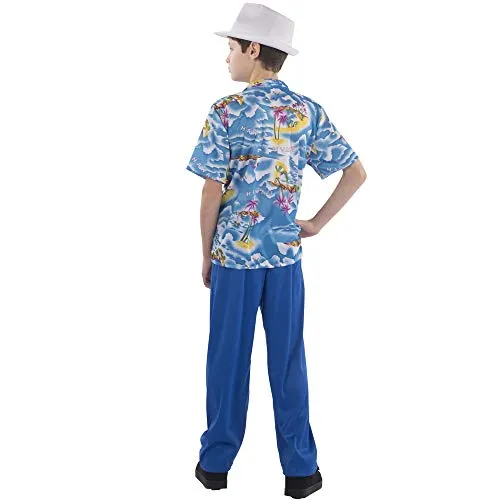 Dress Up America Tropicale costume hawaiano bambino blu 12-14