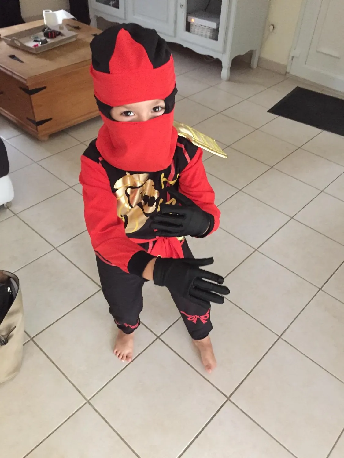 Katara 1771 Costume Ninja Verde Bambino M 6-8 Anni