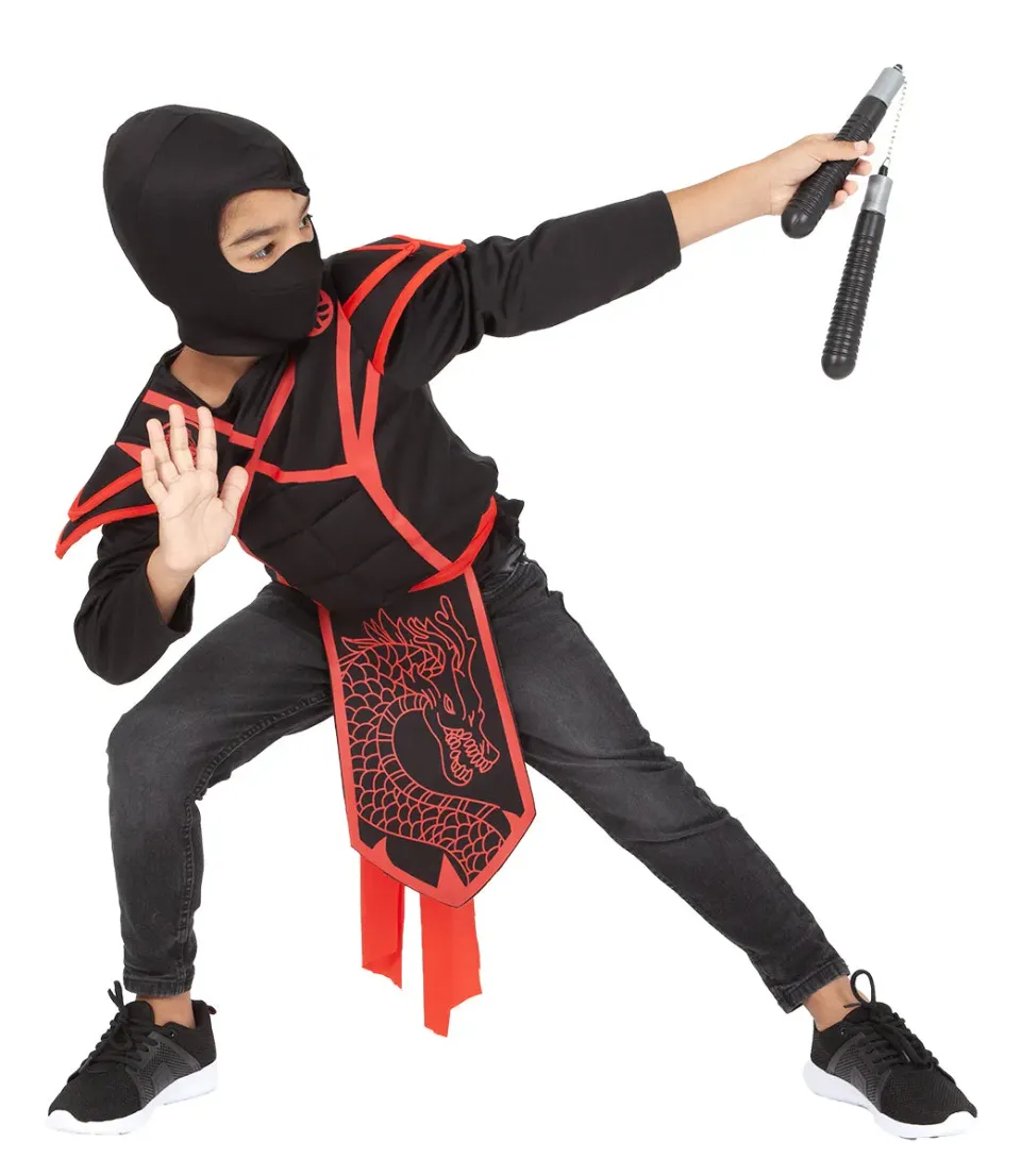 Rubies Kit Ninja costume bambino taglia unica