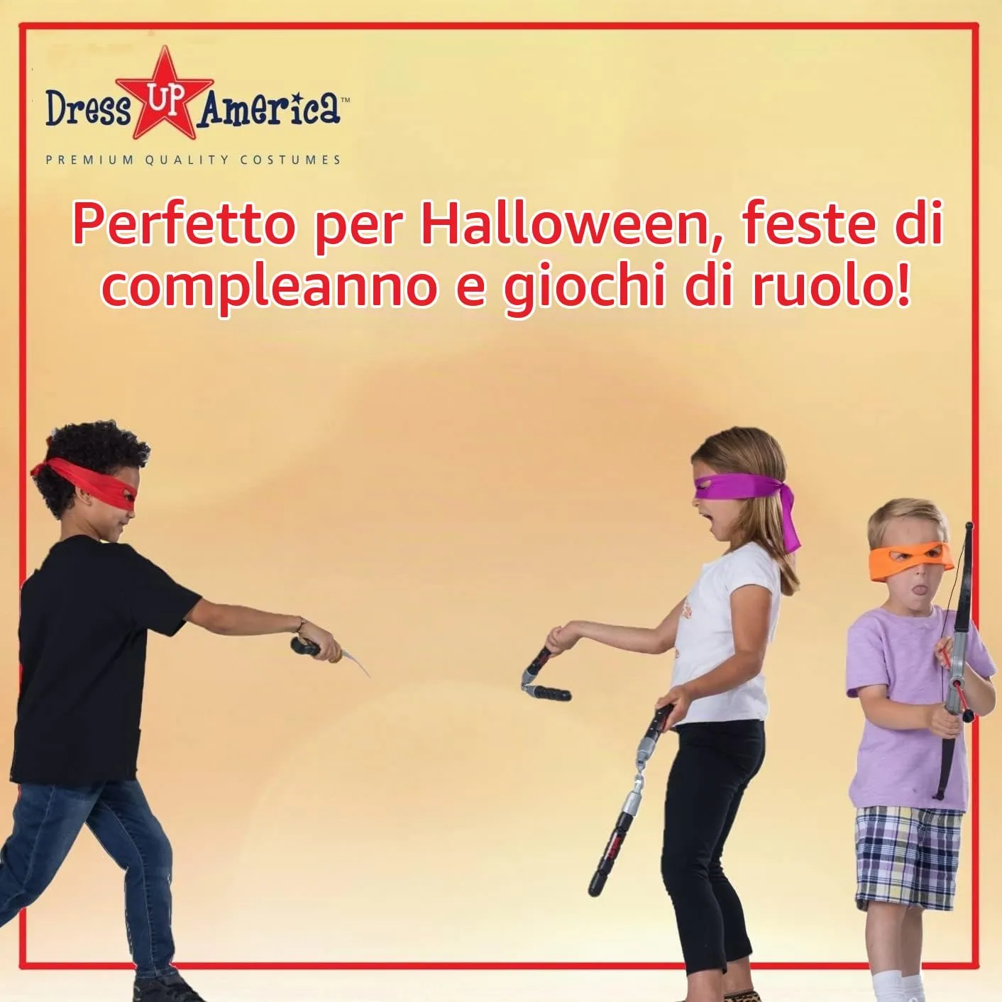 Dress Up America Ninja set armi costume bimbi 22 pezzi
