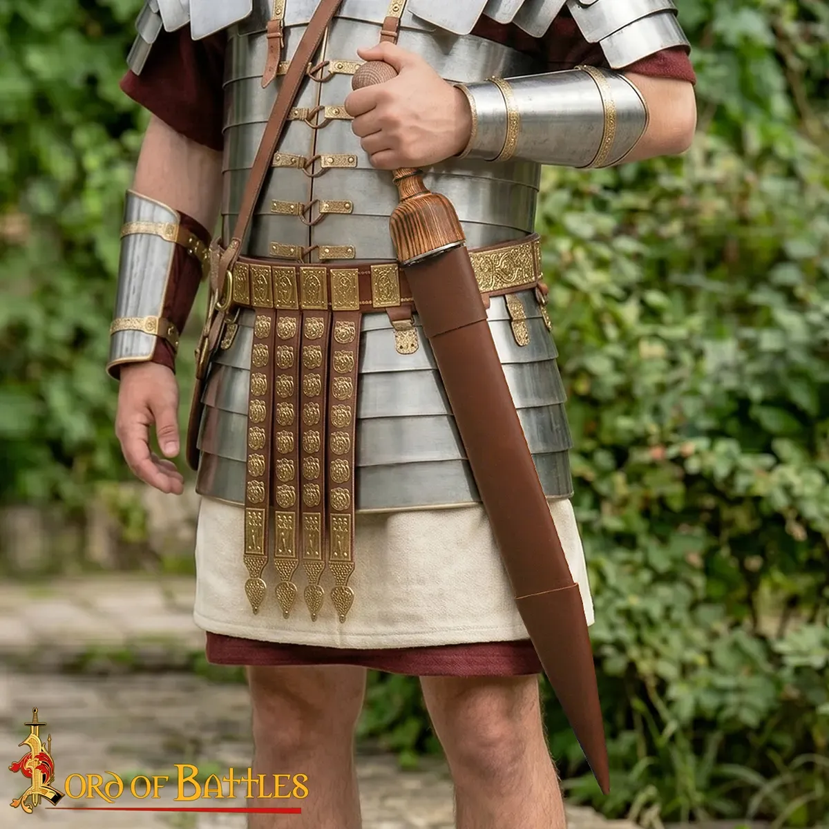 Medieworld Roman Gladius spada acciaio EN45
