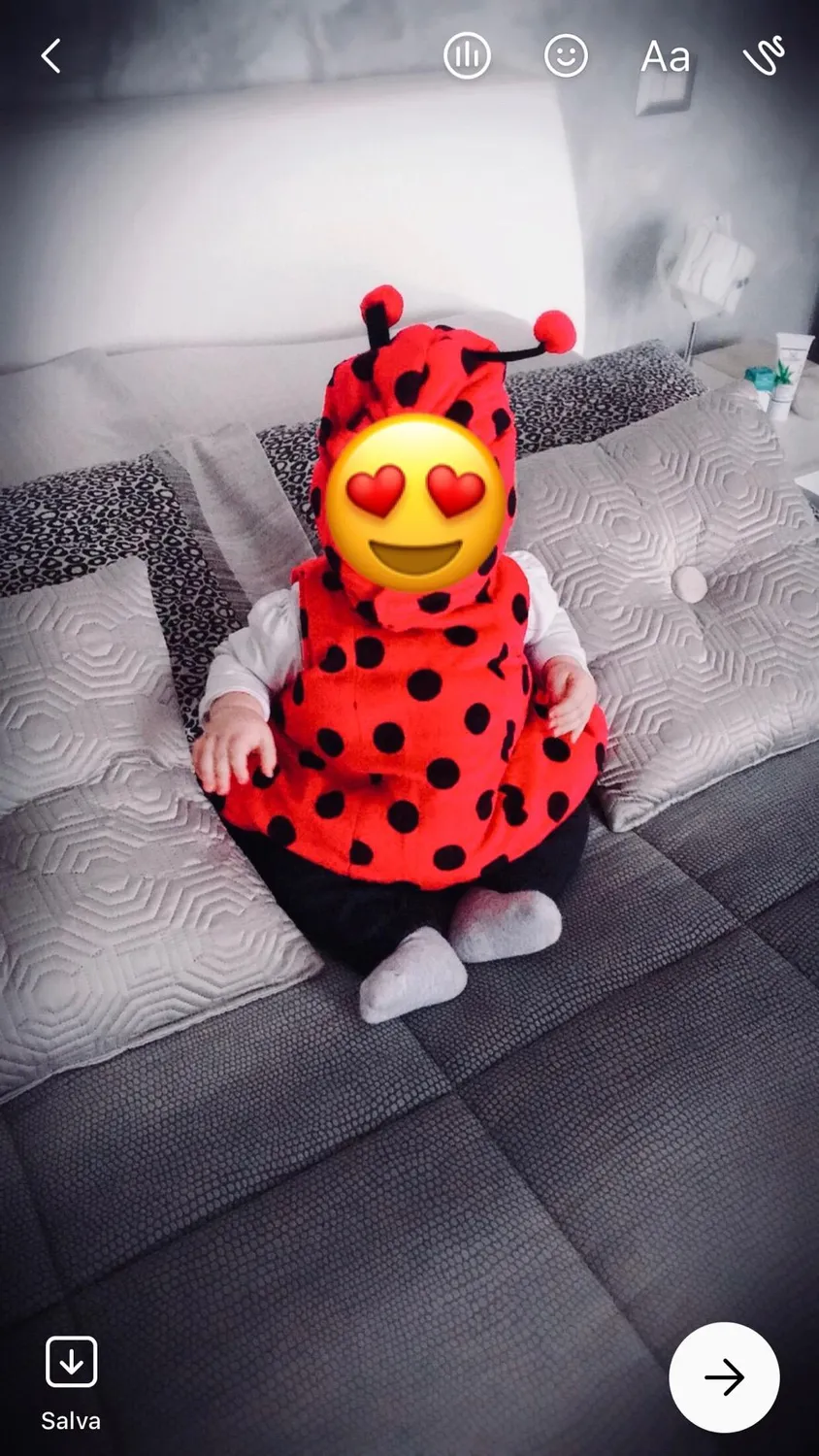 Dress Up America Costume Coccinella Neonata 6-12 Mesi Rosso Nero