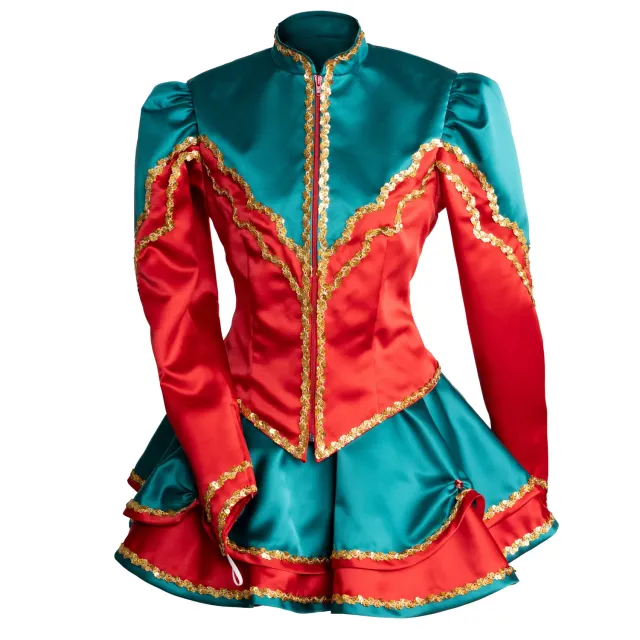 Altenburg Guard abito da guardia verde-rosso paillettes oro