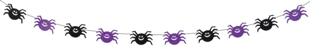 Rubies Ragni ghirlanda halloween 10 pezzi lilla nero