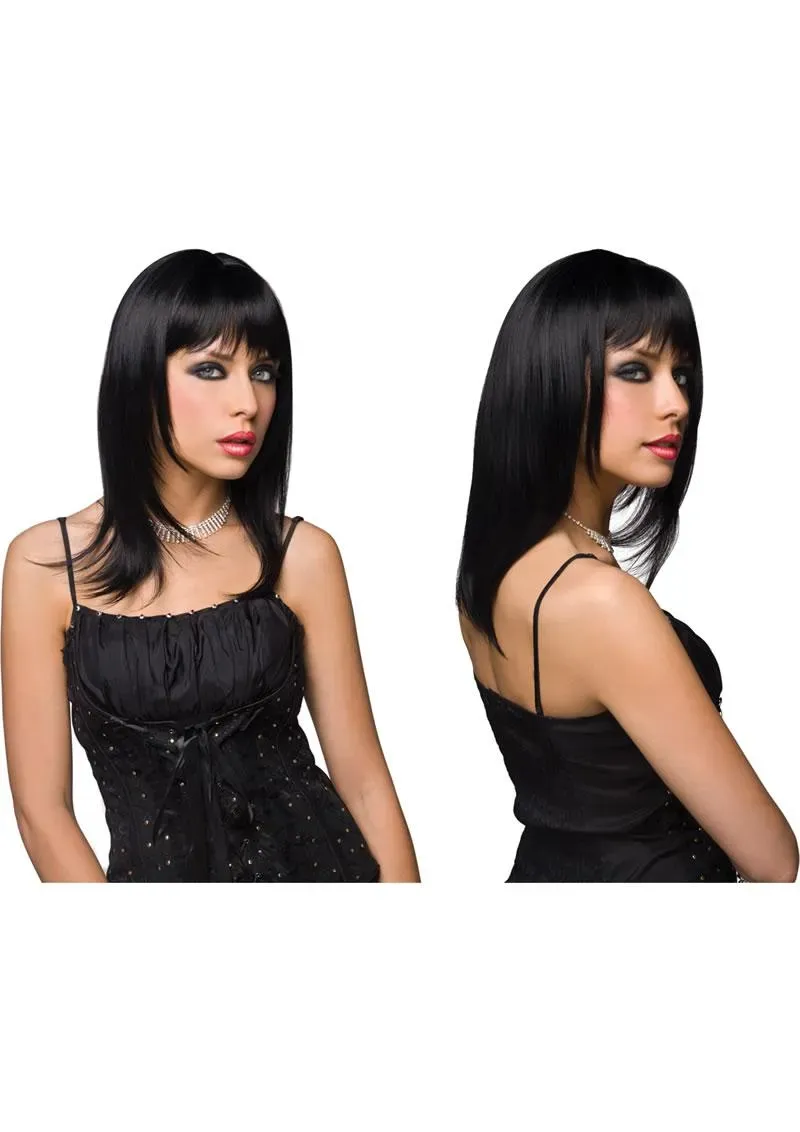 Pleasure Wigs Steph parrucca nera con frangia piena