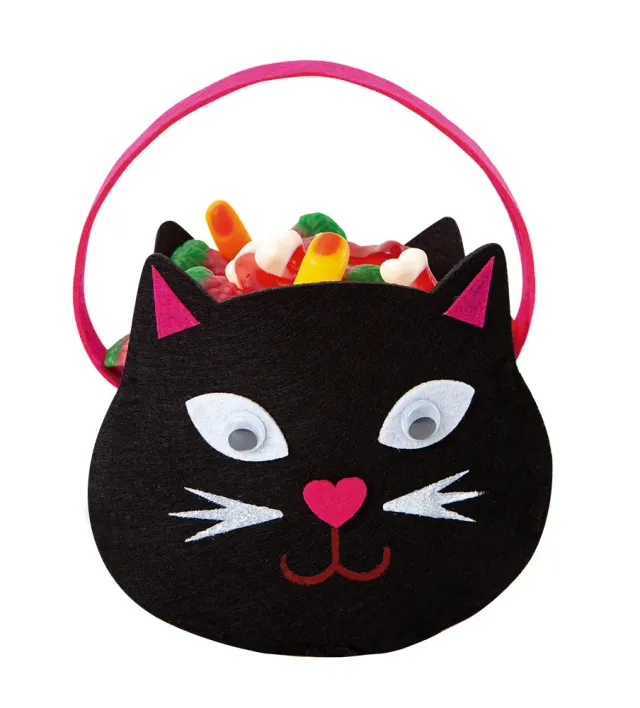 Rubies Gattino Nero borsa caramelle feltro bimba