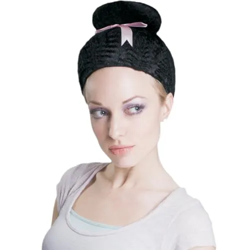 Dress Up America Geisha parrucca bambina nera con nastro
