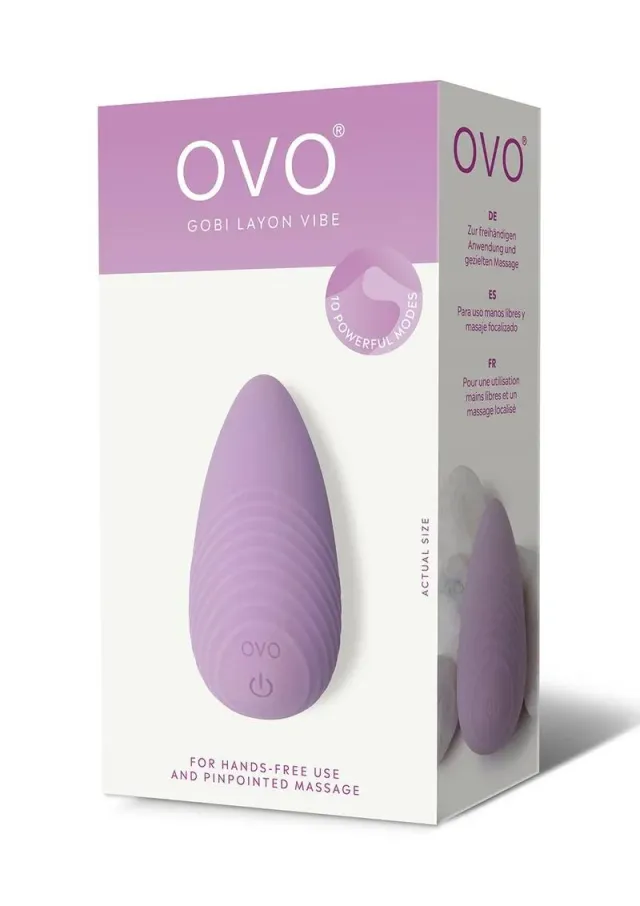 OVO Gobi Lay-On Vibratore Viola USB 10 Modi