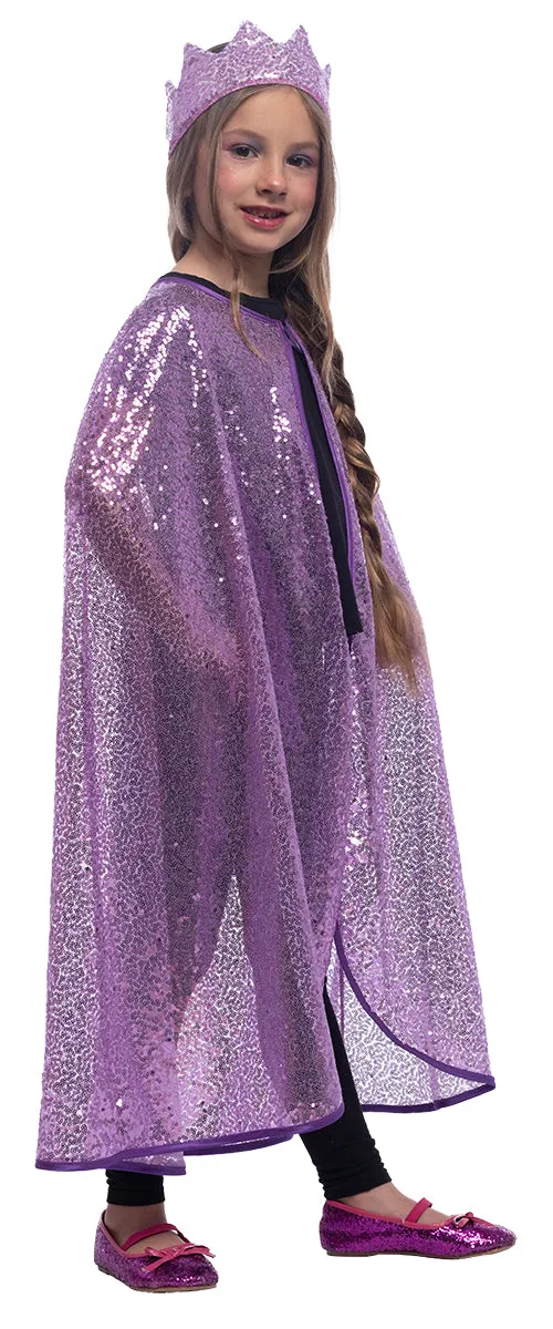 Rubies Principessa Lila set mantello corona bambina brillante