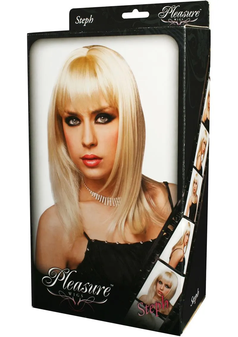 Pleasure Wigs Steph parrucca nera con frangia piena