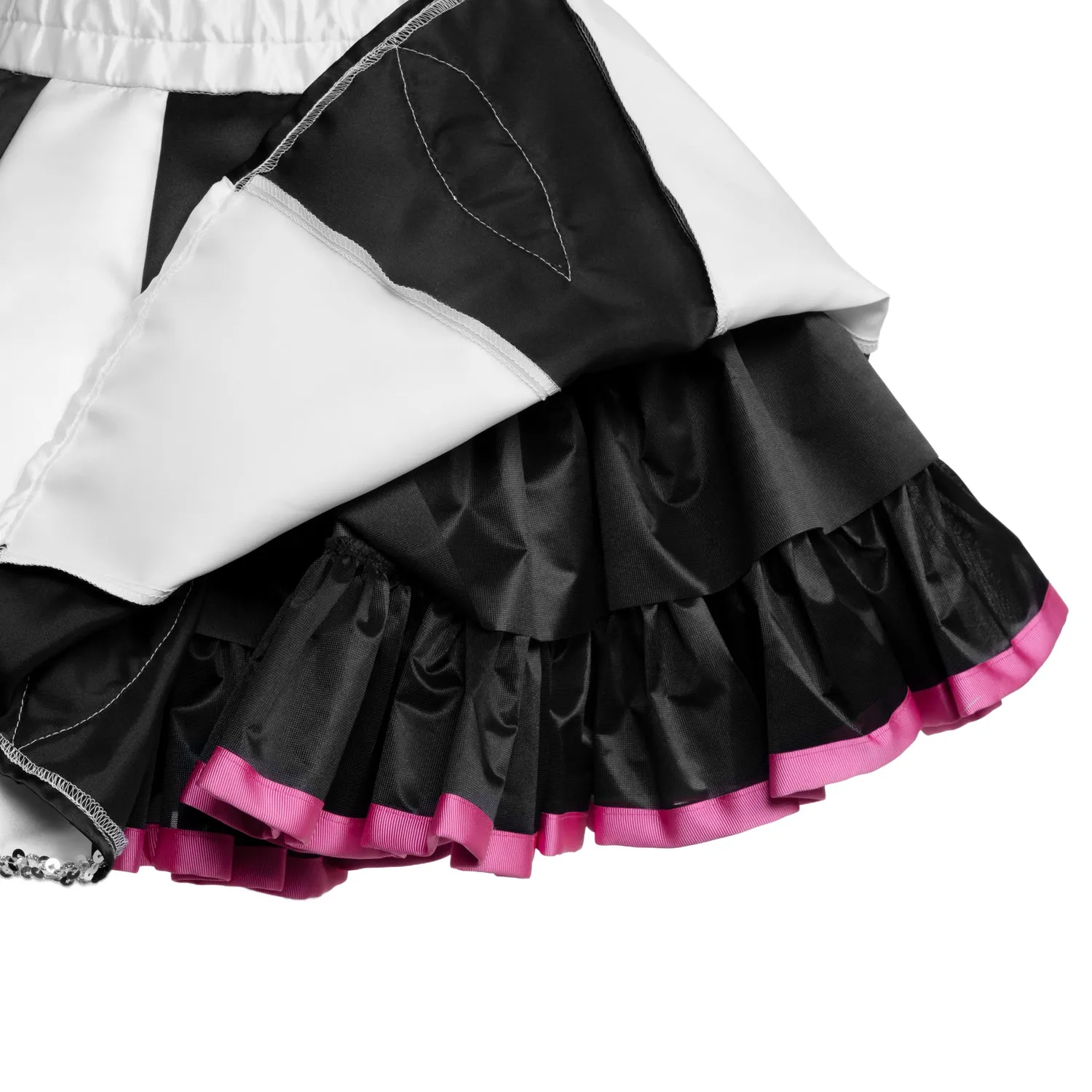 Altenburg vestito guardia nero bianco fiori rosa paillettes