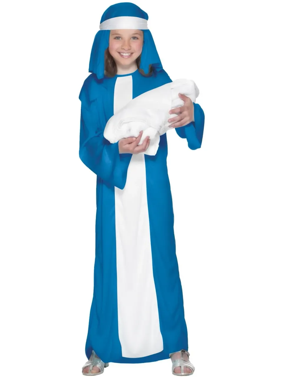 Rubies Vergine Maria costume bambina azzurro