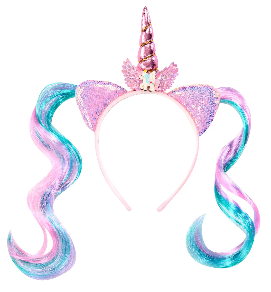 Rubies Unicorno Pinky diadema con mechas accessorio