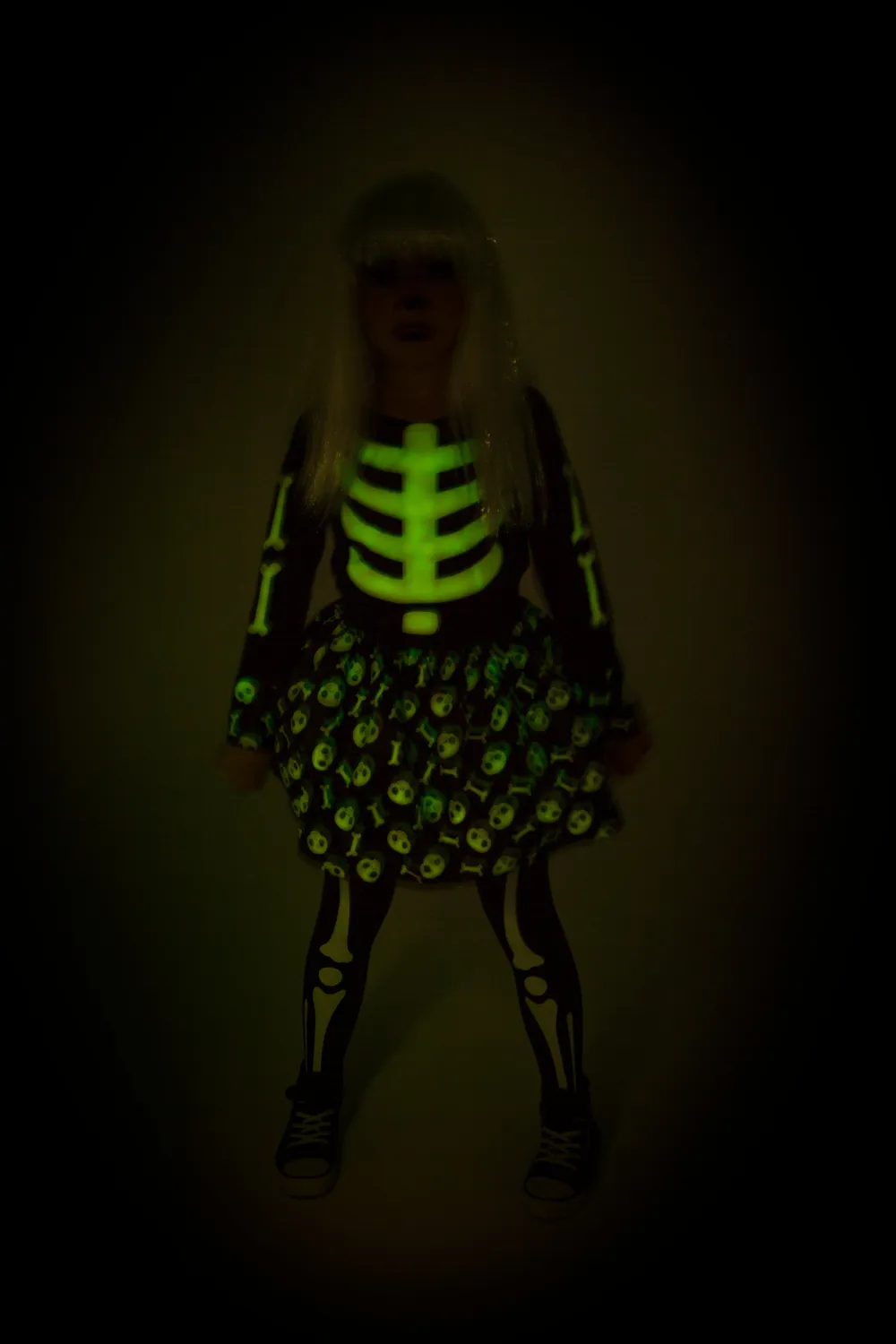 Rubies Skeletita costume bambina S fosforescente