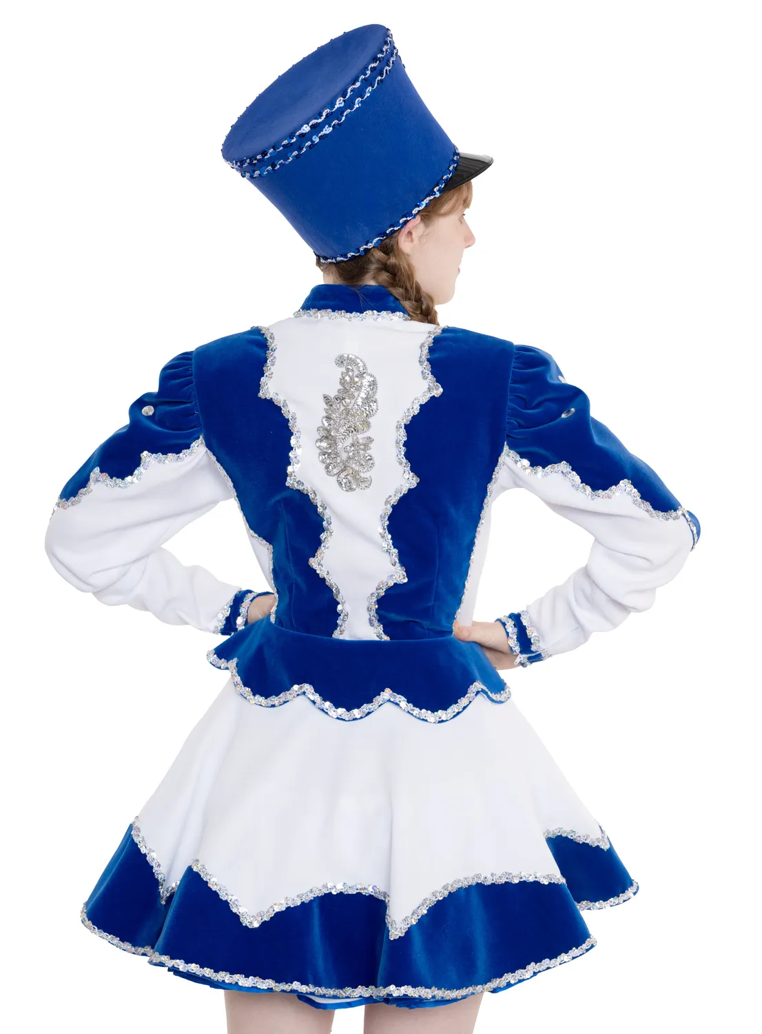 Altenburg abito guardia velluto bianco blu paillettes