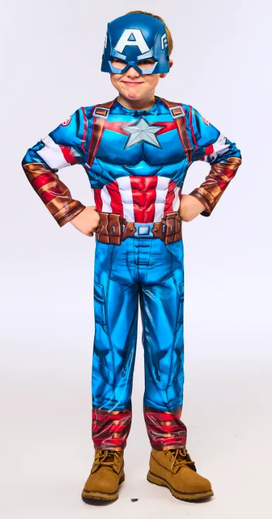 Rubies Capitan America Black Line costume bambino scudo