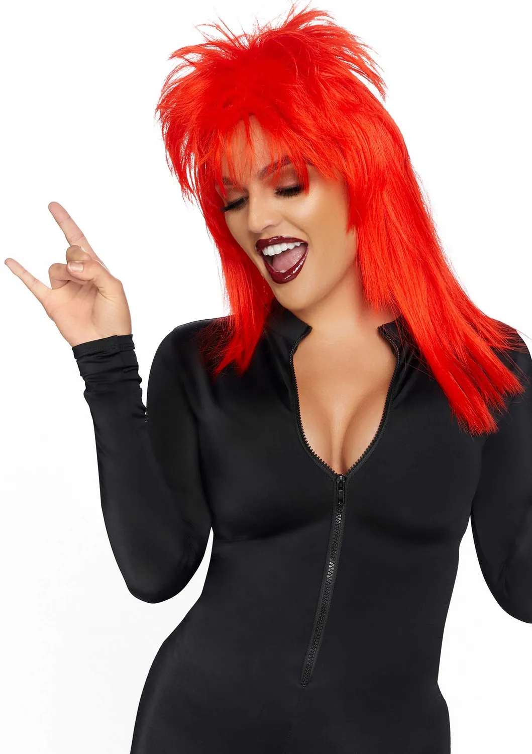 Leg Avenue Unisex Rockstar Wig parrucca rossa corta folta