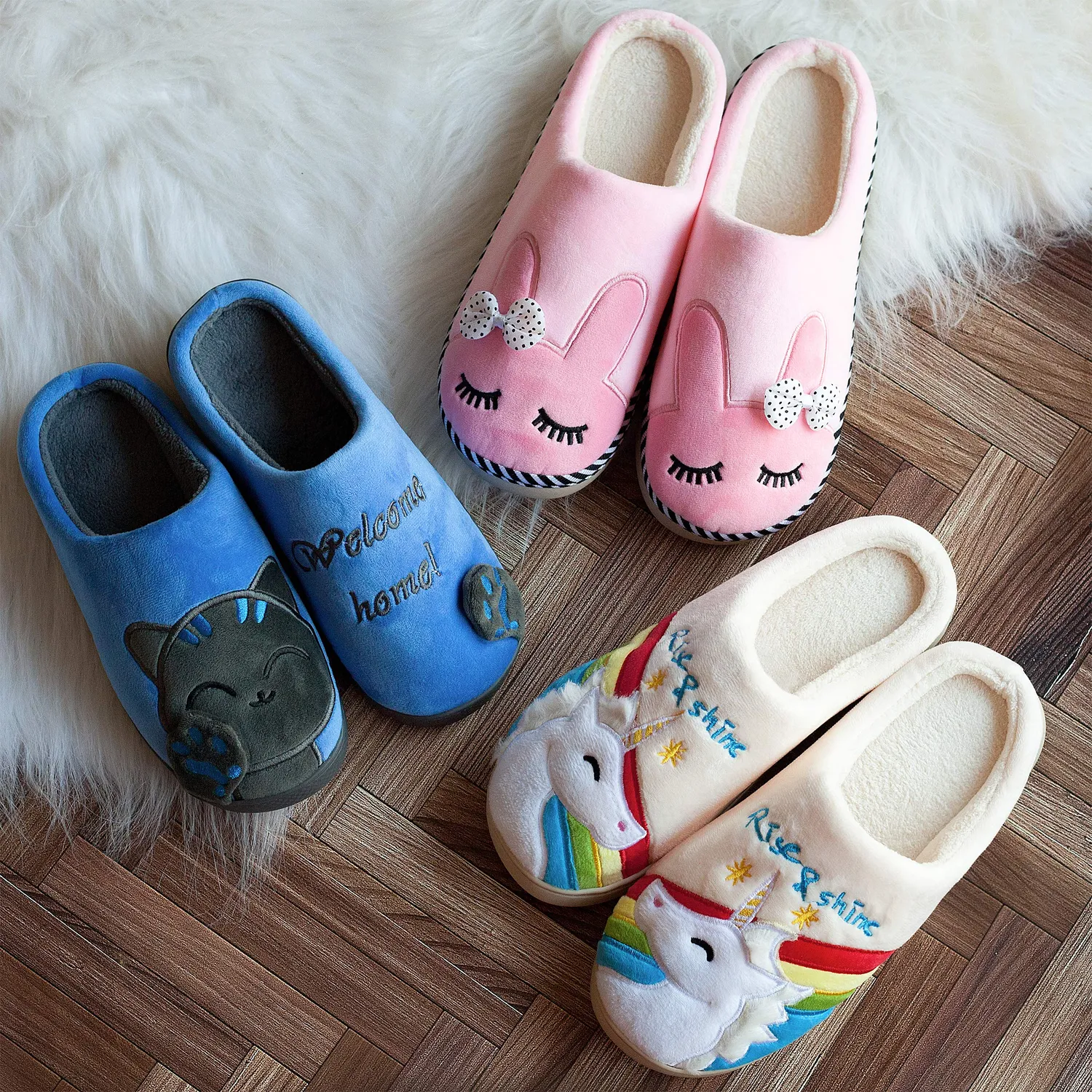 Katara pantofole peluche coniglio rosa 38/39 morbide