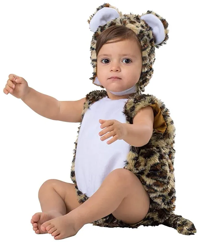Dress Up America costume leopardo neonato tutina 6-12 mesi