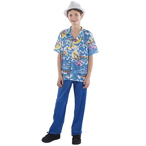 Dress Up America Tropicale costume hawaiano bambino blu 12-14