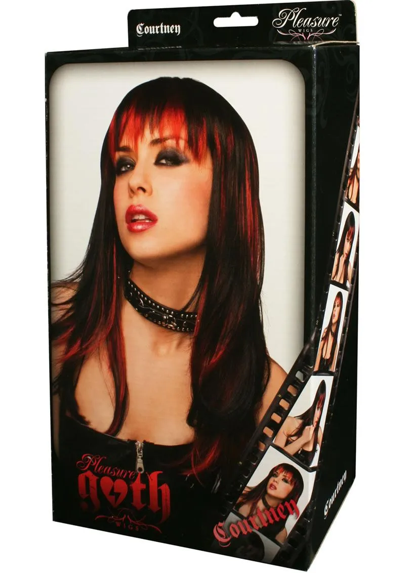 Pleasure Wigs Courtney Parrucca Rosso Nera Punk