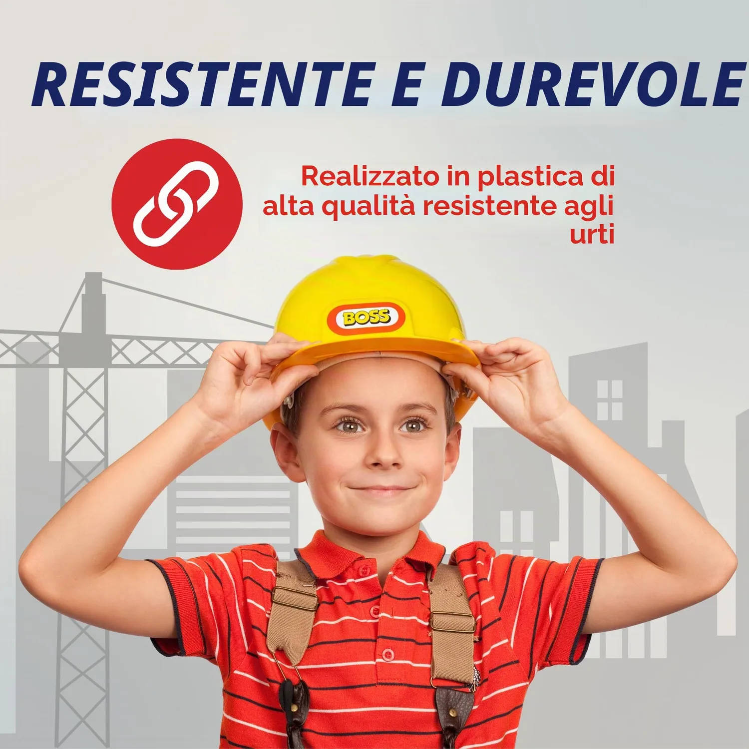 Dress Up America Casco Cantiere Giallo bambini regolabile