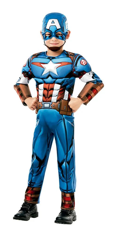 Rubies Capitan America Deluxe costume bambino tuta maschera
