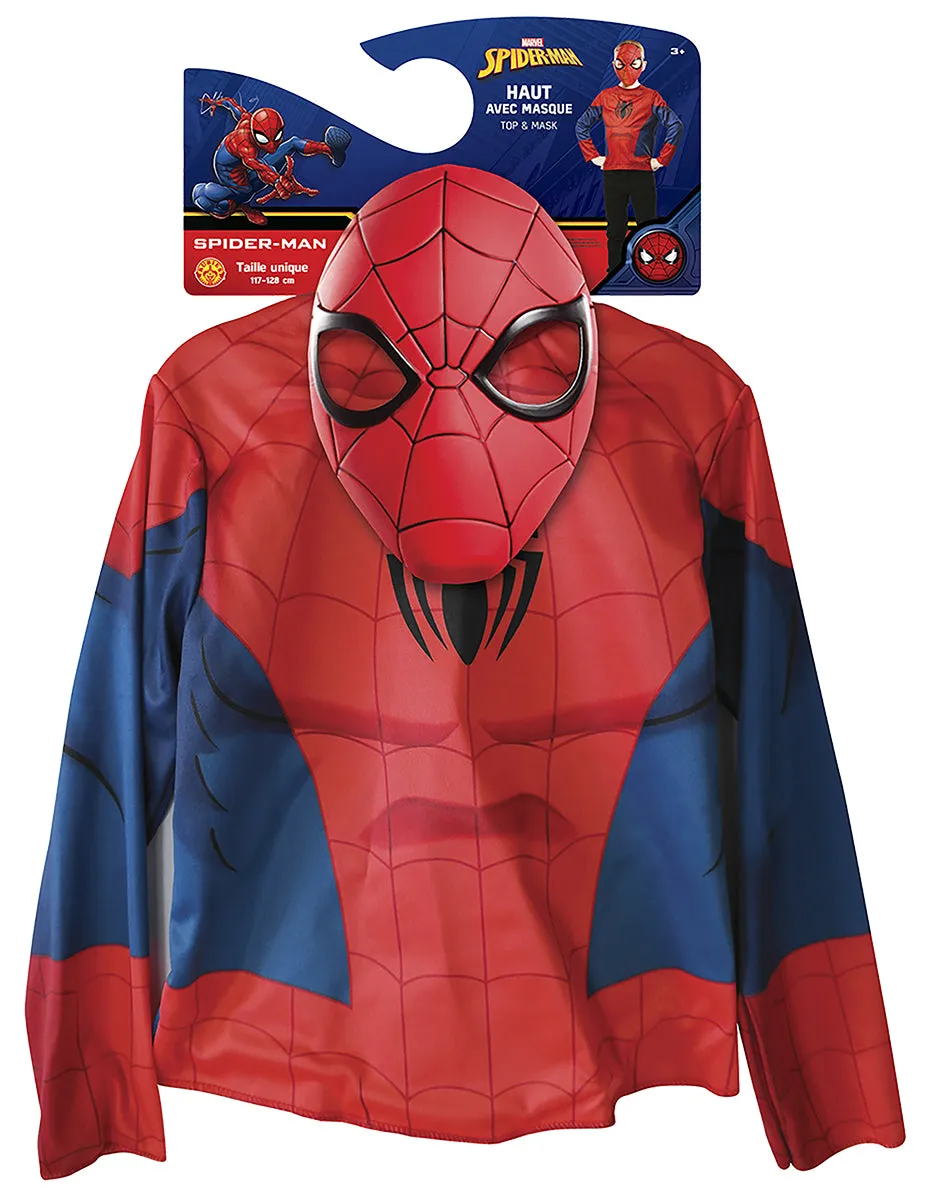 Rubies Spiderman set top e maschera bambino OS blu