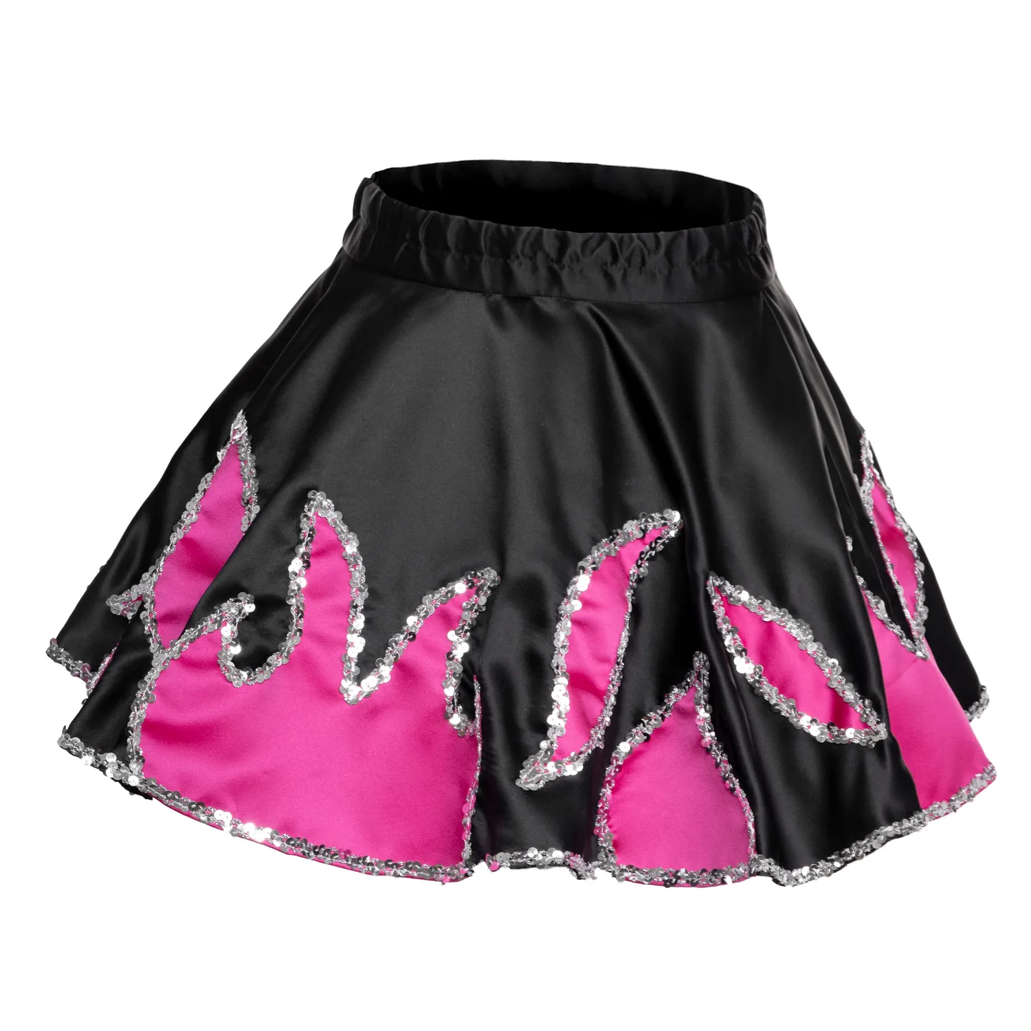 Altenburg abito majorette nero fiamme rosa paillettes