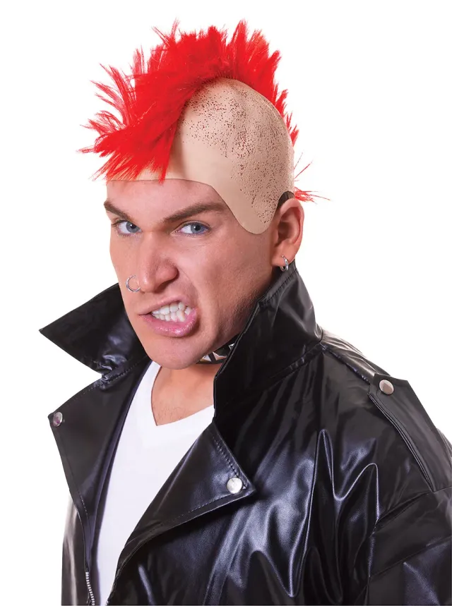Rubies Mohicano parrucca OS cresta punk colorata carnevale