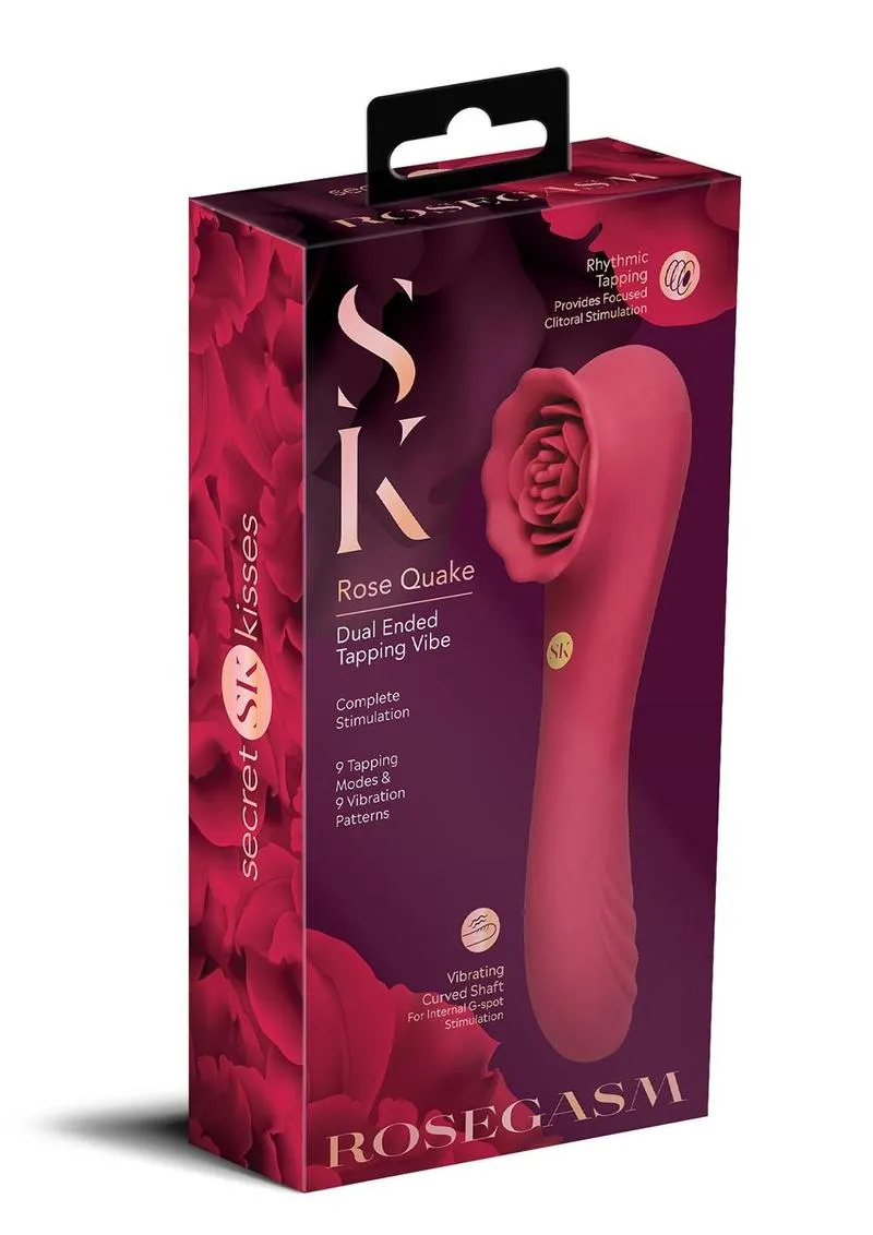 Secret Kisses Rosegasm Rose Quake vibratore rosso