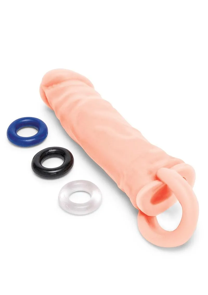 Size Up Extender Vanilla guaina realistica 1 pollice anelli