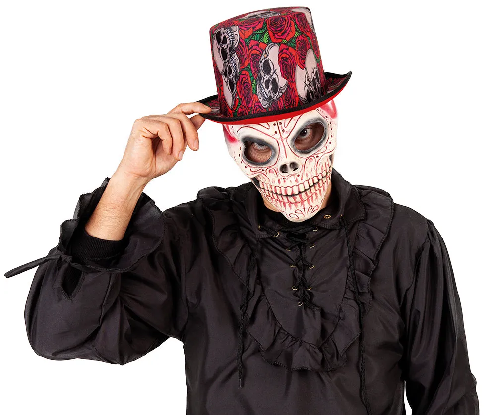 Rubies Skulls & Roses Cappello Cilindro con Luce OS