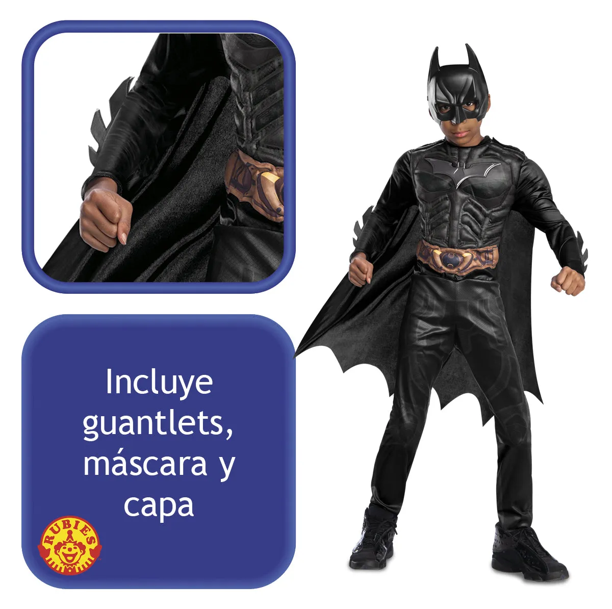 Rubies Batman Black Line Deluxe costume bambino nero