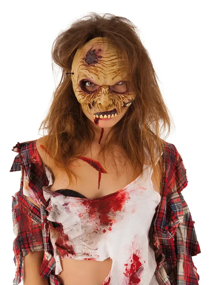 Rubies Zombie maschera mezza faccia accessorio Halloween