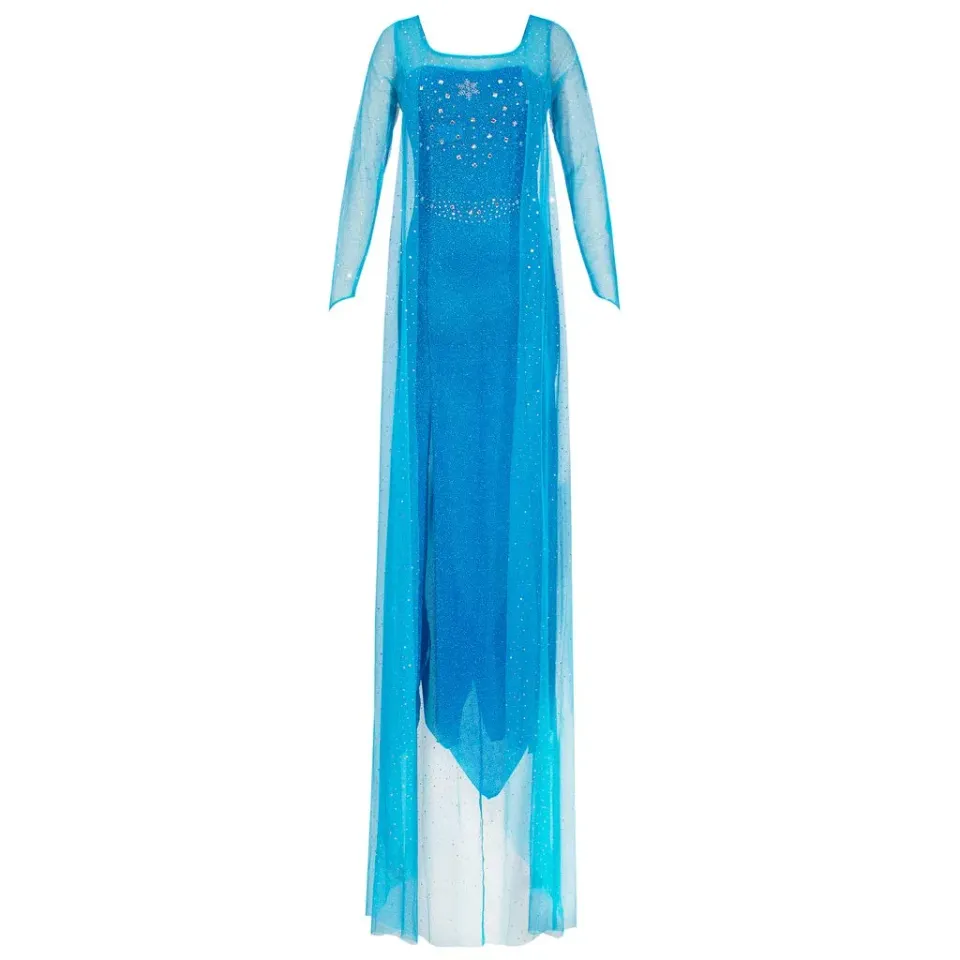 Katara 1768 Vestito Elsa Adulto Taglia L Azzurro Paillettes