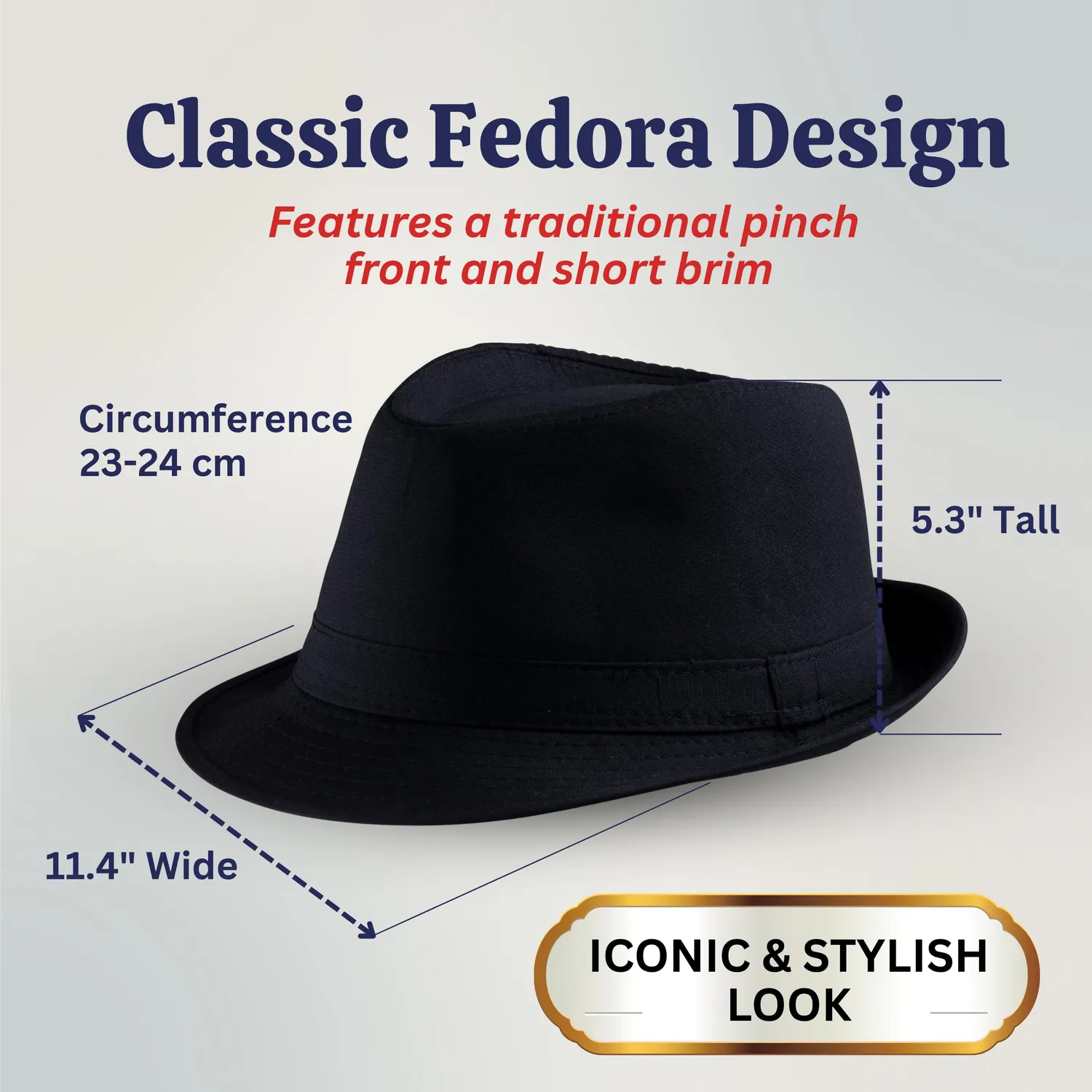 Dress Up America Fedora cappello adulto nero